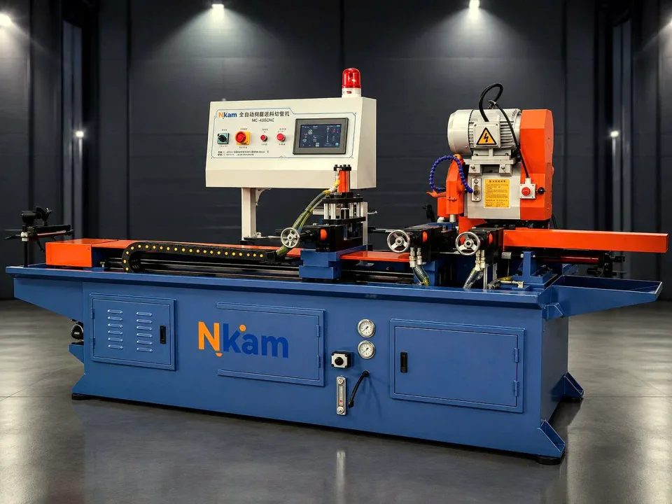 Máy cắt ống MC-425CNC cưa ngang cấp phôi servo — chi tiết máy (ảnh 1)
